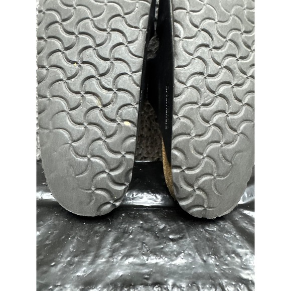 Birkenstock Arizona Birko-Flor Two Straps Sandals Black Mens Size 40 EU Unisex
